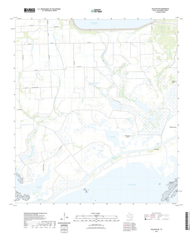 United States Geological Survey Palacios NE, TX (2022, 24000-Scale) digital map