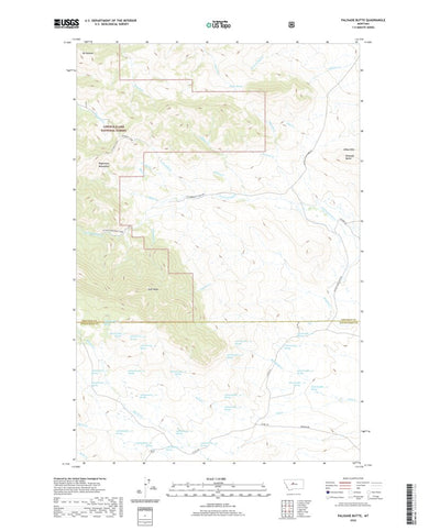 United States Geological Survey Palisade Butte, MT (2020, 24000-Scale) digital map