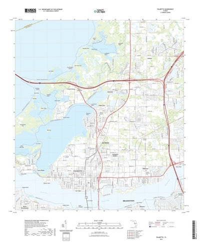 United States Geological Survey Palmetto, FL (2021, 24000-Scale) digital map