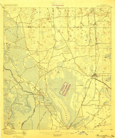 United States Geological Survey Panasoffkee, FL (1895, 62500-Scale) digital map