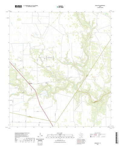 United States Geological Survey Papalote, TX (2022, 24000-Scale) digital map