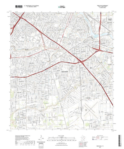 United States Geological Survey Park Place, TX (2022, 24000-Scale) digital map