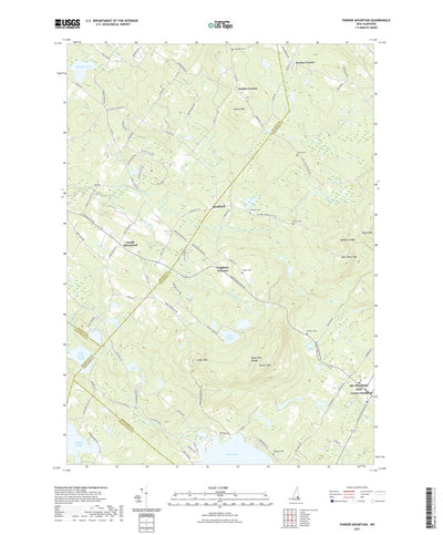 United States Geological Survey Parker Mountain, NH (2021, 24000-Scale) digital map