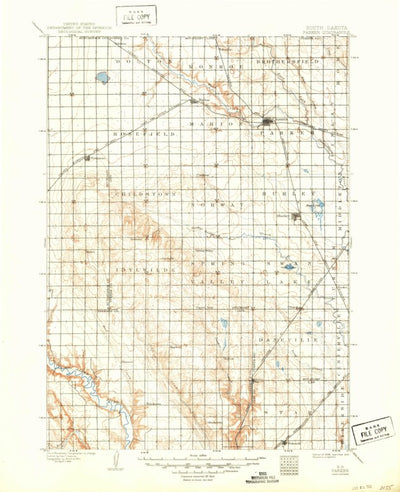 United States Geological Survey Parker, SD (1898, 125000-Scale) digital map