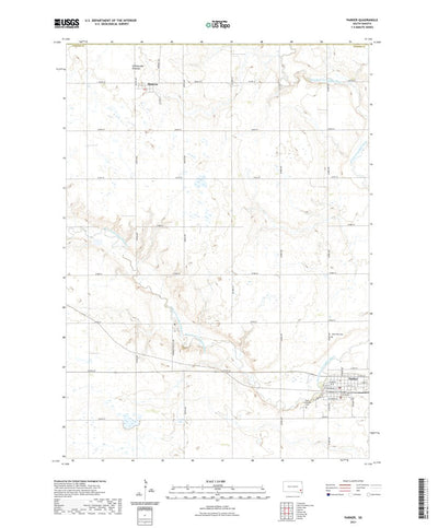 United States Geological Survey Parker, SD (2021, 24000-Scale) digital map