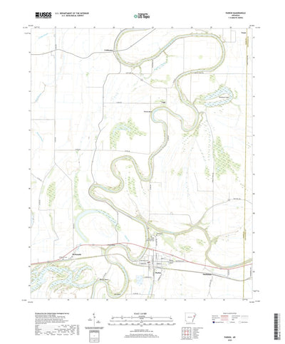 United States Geological Survey Parkin, AR (2020, 24000-Scale) digital map