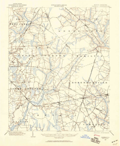 United States Geological Survey Parmele, NC (1902, 62500-Scale) digital map