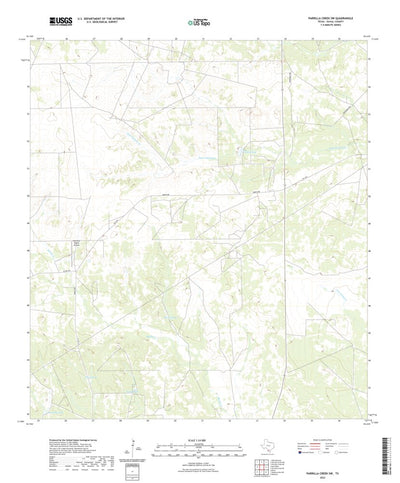 United States Geological Survey Parrilla Creek SW, TX (2022, 24000-Scale) digital map