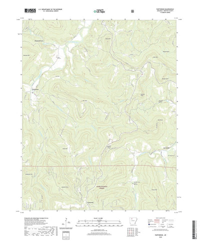 United States Geological Survey Parthenon, AR (2020, 24000-Scale) digital map