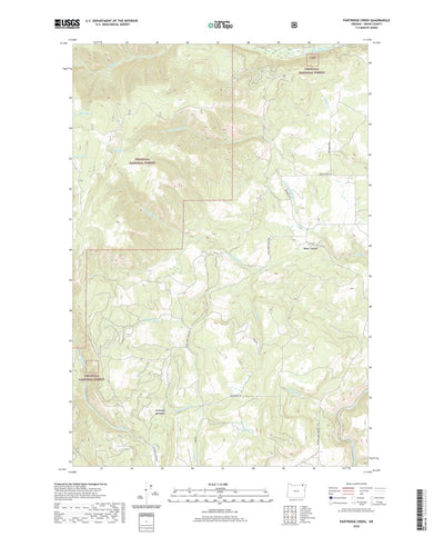 United States Geological Survey Partridge Creek, OR (2020, 24000-Scale) digital map