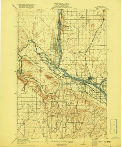 United States Geological Survey Pasco, WA (1917, 125000-Scale) digital map