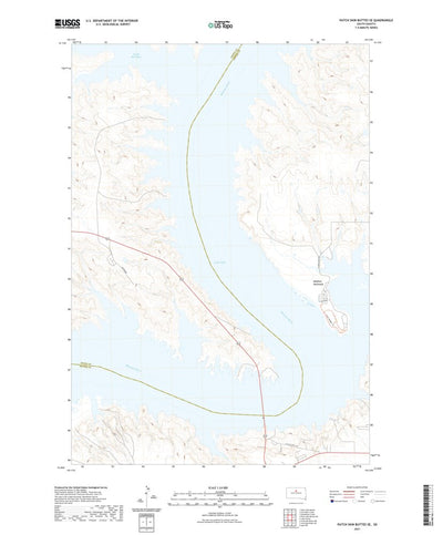 United States Geological Survey Patch Skin Buttes SE, SD (2021, 24000-Scale) digital map