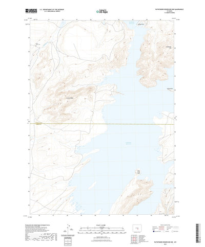United States Geological Survey Pathfinder Reservoir NW, WY (2021, 24000-Scale) digital map