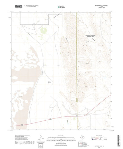 United States Geological Survey Patterson Hills, TX (2022, 24000-Scale) digital map