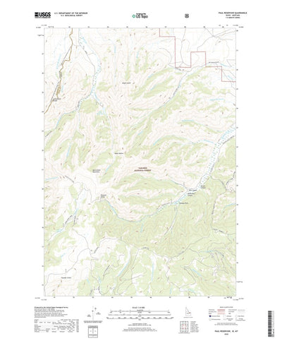 United States Geological Survey Paul Reservoir, ID (2020, 24000-Scale) digital map