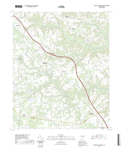 United States Geological Survey Peacocks Crossroads, NC (2022, 24000-Scale) digital map