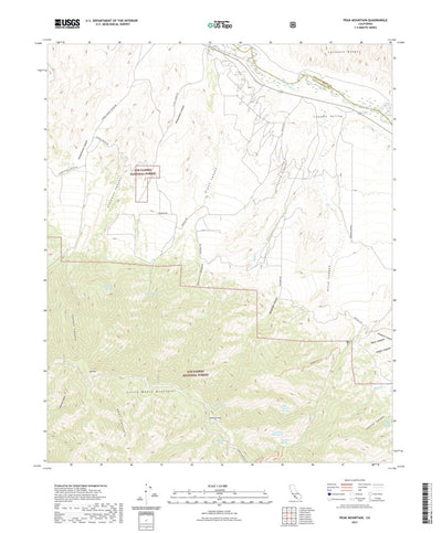 United States Geological Survey Peak Mountain, CA (2021, 24000-Scale) digital map