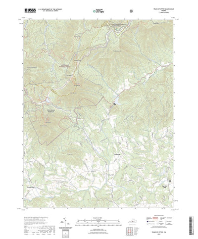 United States Geological Survey Peaks of Otter, VA (2022, 24000-Scale) digital map