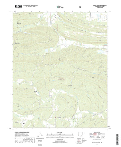 United States Geological Survey Peanut Mountain, AR (2020, 24000-Scale) digital map