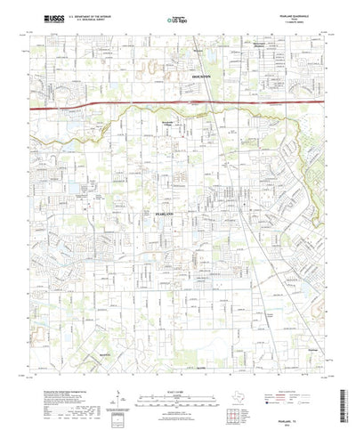 United States Geological Survey Pearland, TX (2022, 24000-Scale) digital map