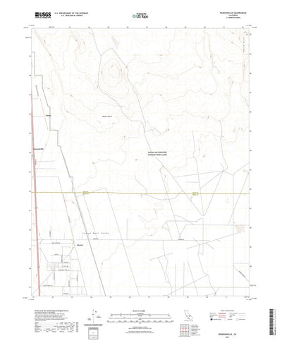 United States Geological Survey Pearsonville, CA (2021, 24000-Scale) digital map
