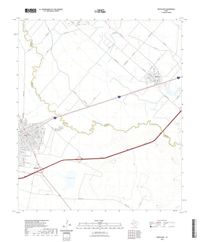 United States Geological Survey Pecos East, TX (2022, 24000-Scale) digital map