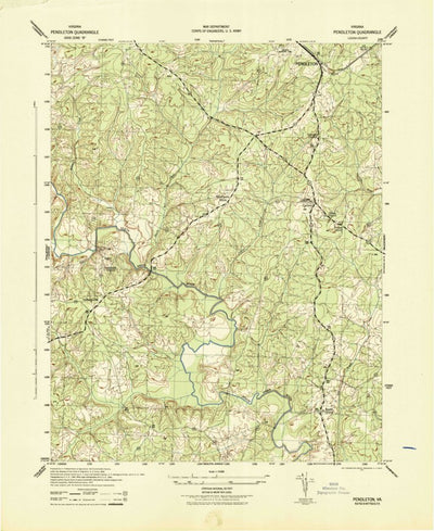 United States Geological Survey Pendleton, VA (1943, 31680-Scale) digital map