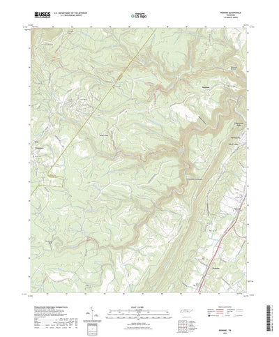 United States Geological Survey Pennine, TN (2022, 24000-Scale) digital map