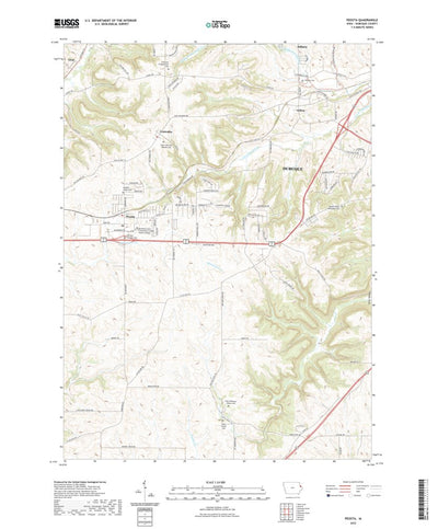 United States Geological Survey Peosta, IA (2022, 24000-Scale) digital map