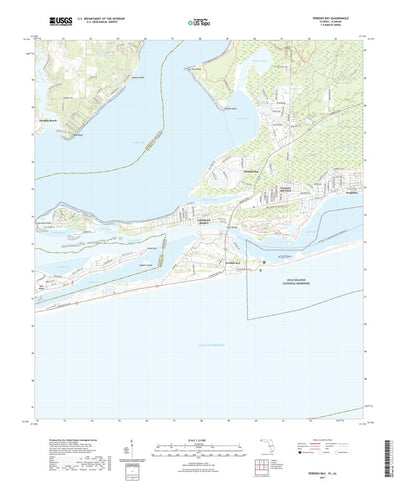 United States Geological Survey Perdido Bay, FL (2021, 24000-Scale) digital map