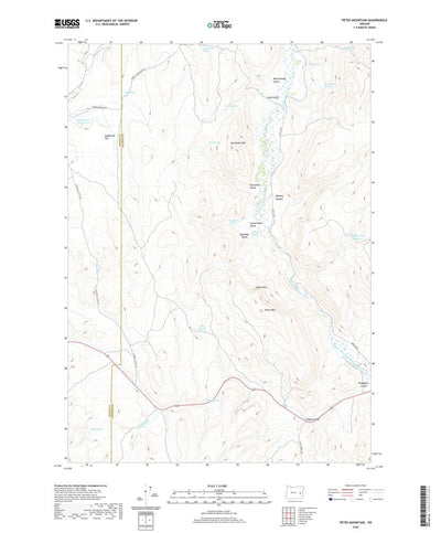 United States Geological Survey Petes Mountain, OR (2020, 24000-Scale) digital map