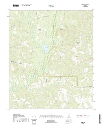 United States Geological Survey Petrey, AL (2020, 24000-Scale) digital map