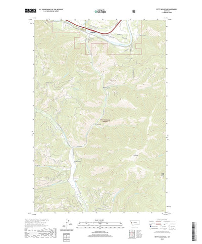 United States Geological Survey Petty Mountain, MT (2020, 24000-Scale) digital map