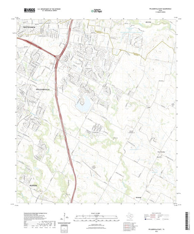 United States Geological Survey Pflugerville East, TX (2022, 24000-Scale) digital map