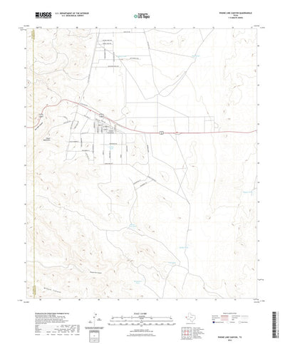 United States Geological Survey Phone Line Canyon, TX (2022, 24000-Scale) digital map