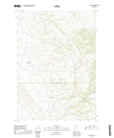 United States Geological Survey Pierce Draw, WY (2021, 24000-Scale) digital map