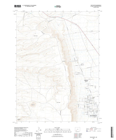 United States Geological Survey Pilot Butte, WY (2021, 24000-Scale) digital map