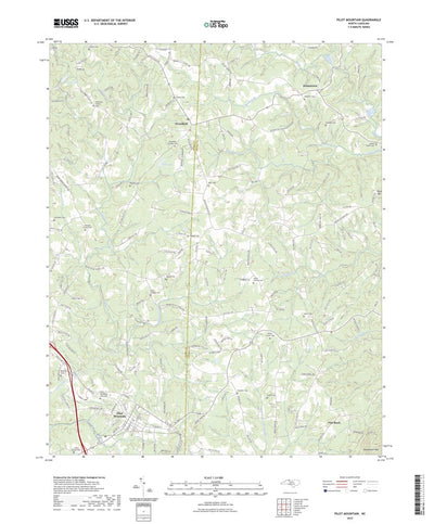 United States Geological Survey Pilot Mountain, NC (2022, 24000-Scale) digital map