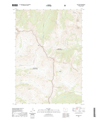 United States Geological Survey Pilot Peak, WY (2021, 24000-Scale) digital map