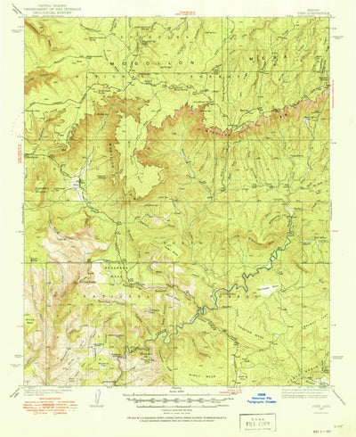 United States Geological Survey Pine, AZ (1934, 62500-Scale) digital map