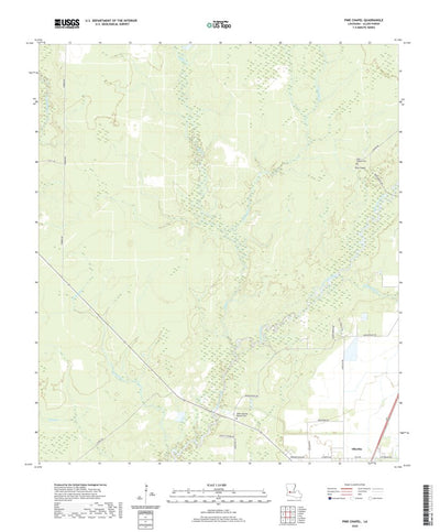 United States Geological Survey Pine Chapel, LA (2020, 24000-Scale) digital map