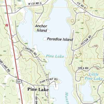 United States Geological Survey Pine Lake, WI (2022, 24000-Scale) digital map