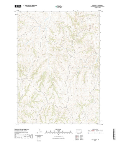 United States Geological Survey Pine Ridge NE, SD (2021, 24000-Scale) digital map