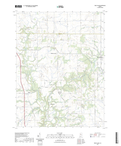 United States Geological Survey Pine Village, IN (2022, 24000-Scale) digital map
