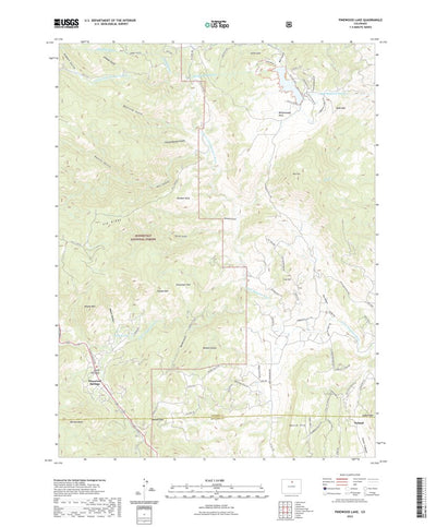 United States Geological Survey Pinewood Lake, CO (2022, 24000-Scale) digital map