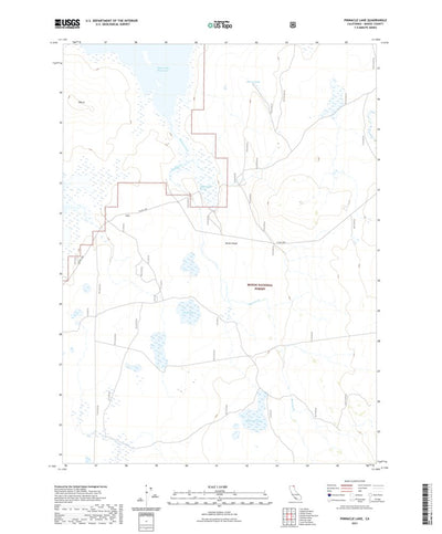 United States Geological Survey Pinnacle Lake, CA (2021, 24000-Scale) digital map