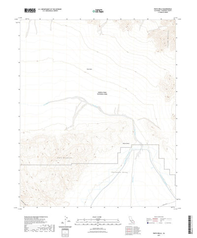 United States Geological Survey Pinto Wells, CA (2021, 24000-Scale) digital map