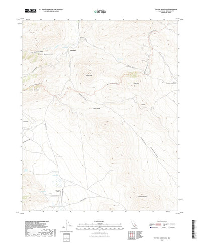 United States Geological Survey Pinyon Mountain, CA (2022, 24000-Scale) digital map