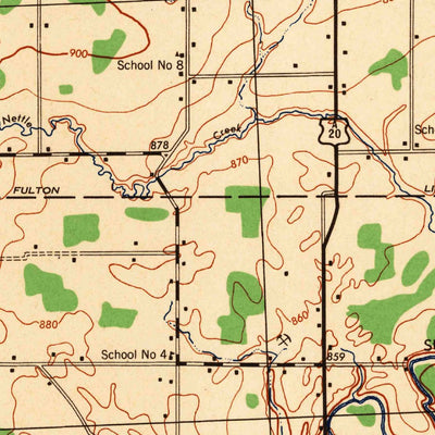 United States Geological Survey Pioneer, OH-MI (1944, 62500-Scale) digital map
