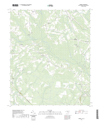 United States Geological Survey Pireway, NC (2022, 24000-Scale) digital map